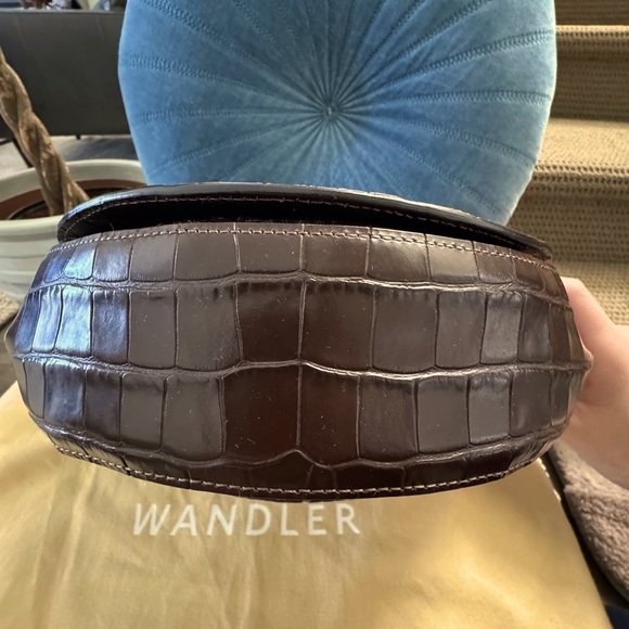 Wandler Hortensia Top Handle Bag Croc-embossed Brown Calfskin leather - Picture 7 of 11